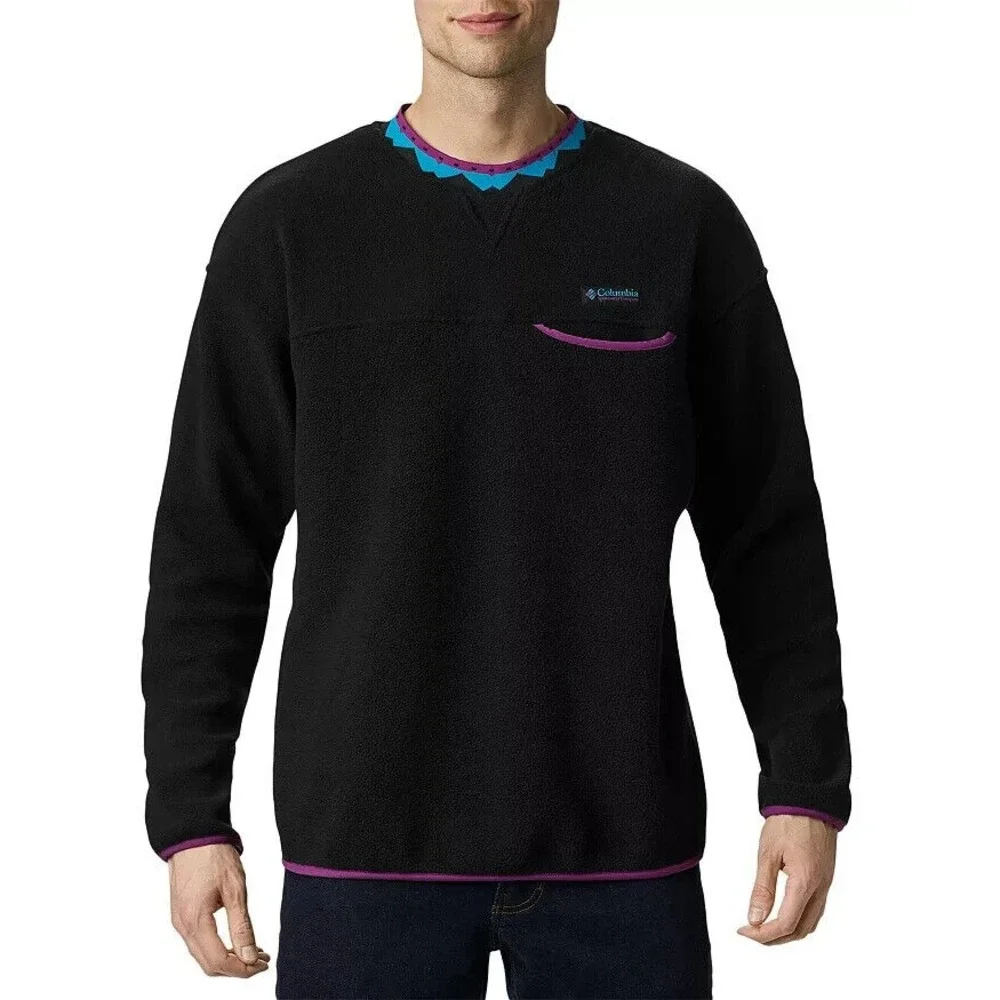 Columbia Wapitoo Fleece Pullover‎ Crewneck Sweater Men's Small Slim Fit